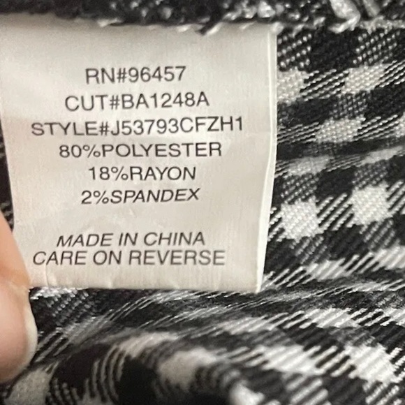 Eyeshadow Womens Skirt Size 1 Black And White Gingham Mini Bottom - Picture 5 of 5